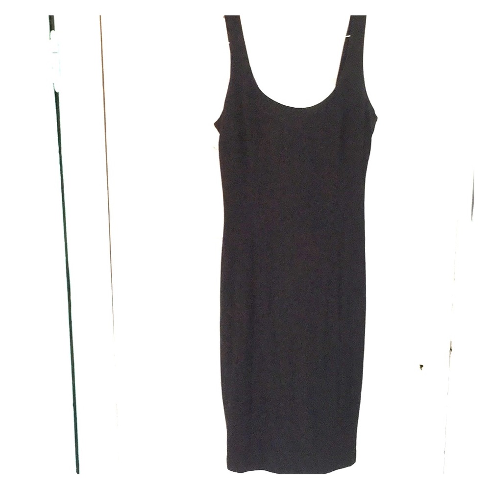 Tahari scoop neck black cocktail dress 6